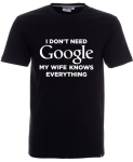 Koszulka dla męża GOOGLE. MY WIFE KNOWS EVERYTHING