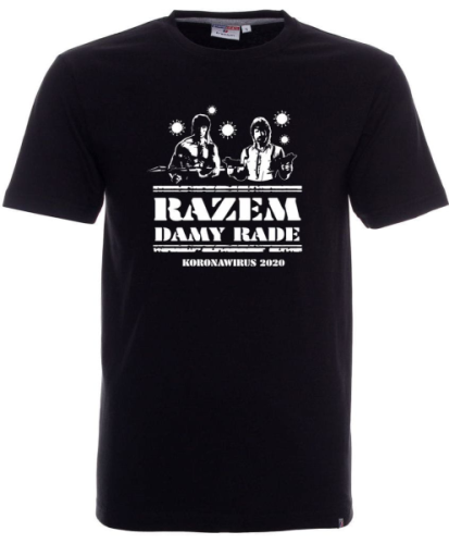 Koszulka z koronawirusem RAZEM DAMY RADE