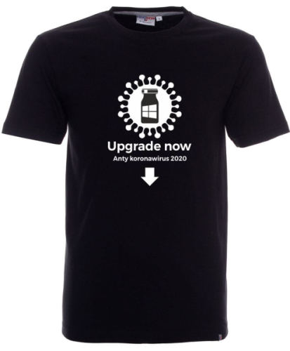 Koszulka z koronawirusem UPGRADE NOW! ANTY KORONAWIRUS 2020