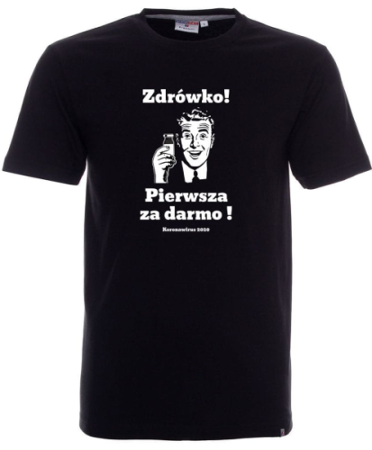 Koszulka z koronawirusem ZDRÓWKO! PIERWSZA ZA DARMO !