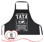 Fartuszek dla taty SUPER TATA. NIEUSTRASZONY, ZAPRACOWANY, BARDZO MĄDRY
