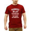 Koszulka-urodzinowa-pierwsze-30-lat-dziecinstwa-czerwona.png