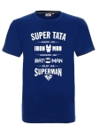 Koszulka dla taty SUPER TATA. MĄDRY JAK IRONMAN, ODWAŻNY JAK BATMAN, SILNY JAK SUPERMAN