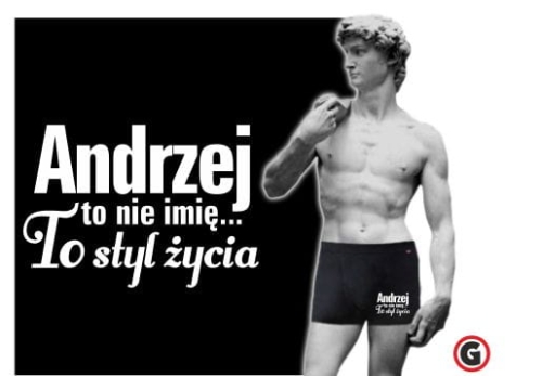 Bokserki męskie ANDRZEJ TO NIE IMIĘ, TO STYL ŻYCIA